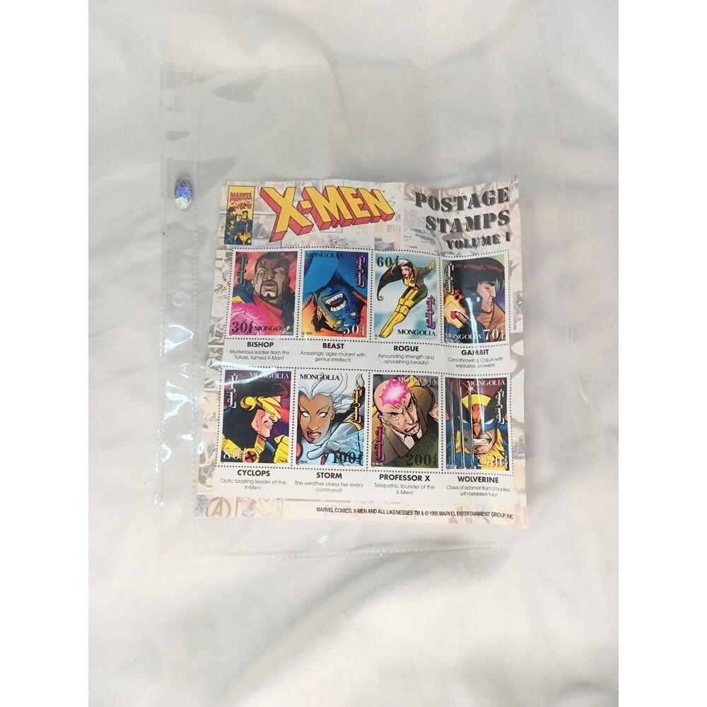 1995 Marvel Comics X-Men Mongolia Postage Stamps